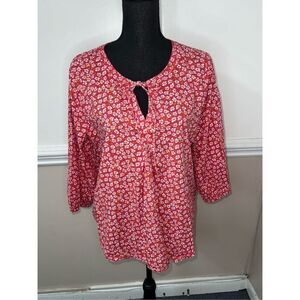 St. John’s Bay 3/4 Sleeve Floral Blouse Size Large
